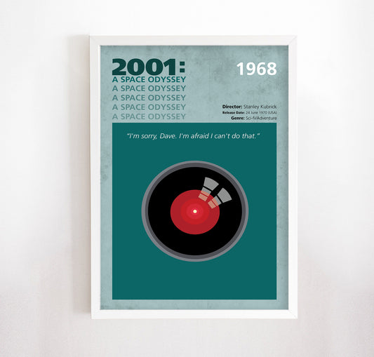 2001: A Space Odyssey (1968) Minimalistic Film Poster