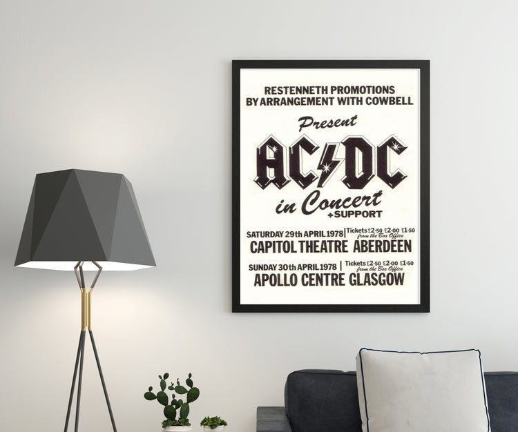 AC/DC Vintage Concert Poster