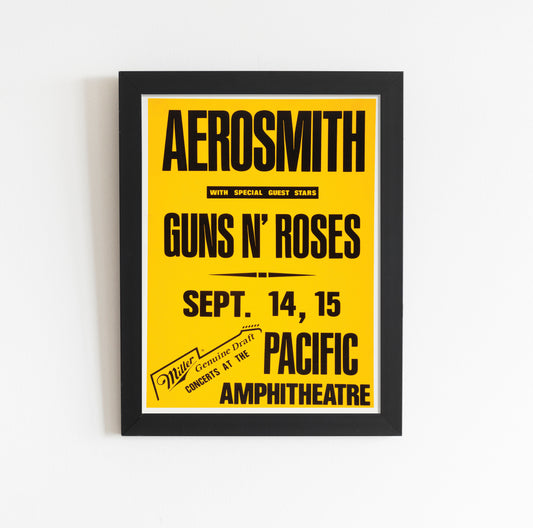 Aerosmith Vintage Concert Poster