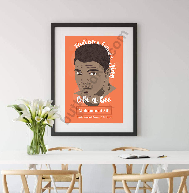 Muhammad Ali Illustration Portrait Wall Decor
