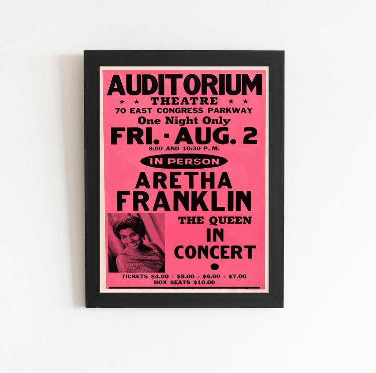 Aretha Franklin 1974 Concert Poster