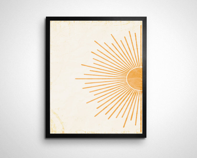 Boho Solar Sun Rays Wall Art