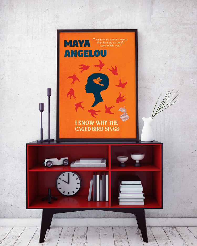 I Know Why the Caged Bird Sings by Maya Angelou Book Poster