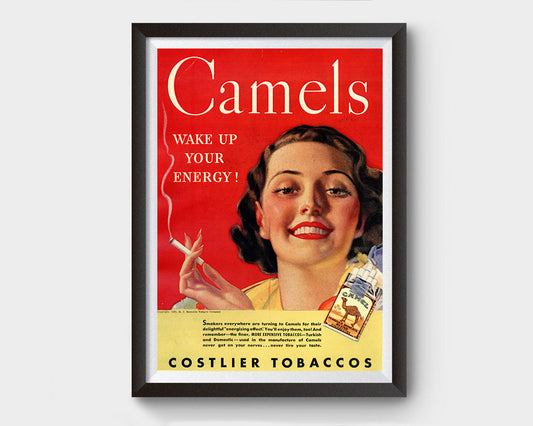Camels Tobacco Vintage Ad Poster