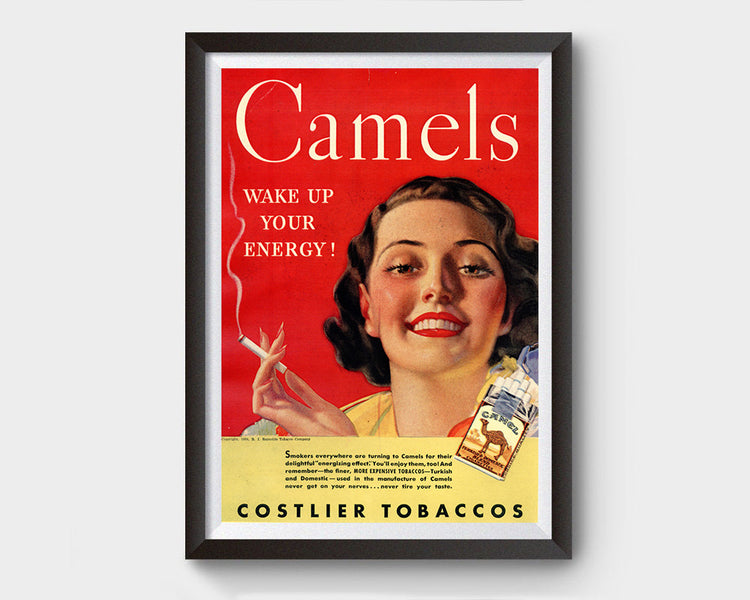 Camels Tobacco Vintage Ad Poster