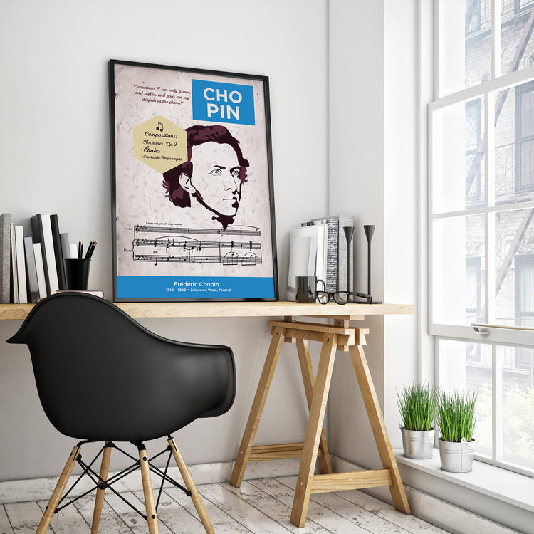 Frédéric Chopin: Classical Composer Poster Wall Art
