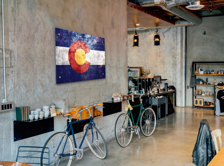 Colorado State Flag Printed on Brushed Aluminum