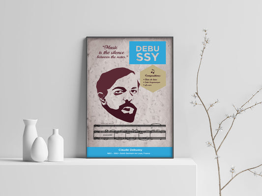 Claude Debussy: Classical Composer Poster Wall Art