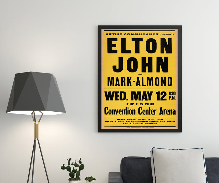 Elton John Vintage Concert Poster