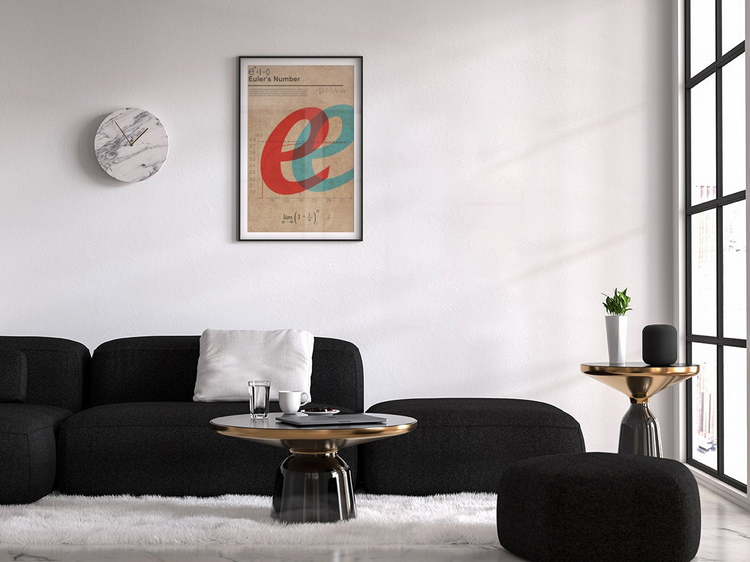Euler's Number Mathematical Poster Concept