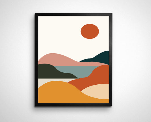 Geometric Horizon Wall Art