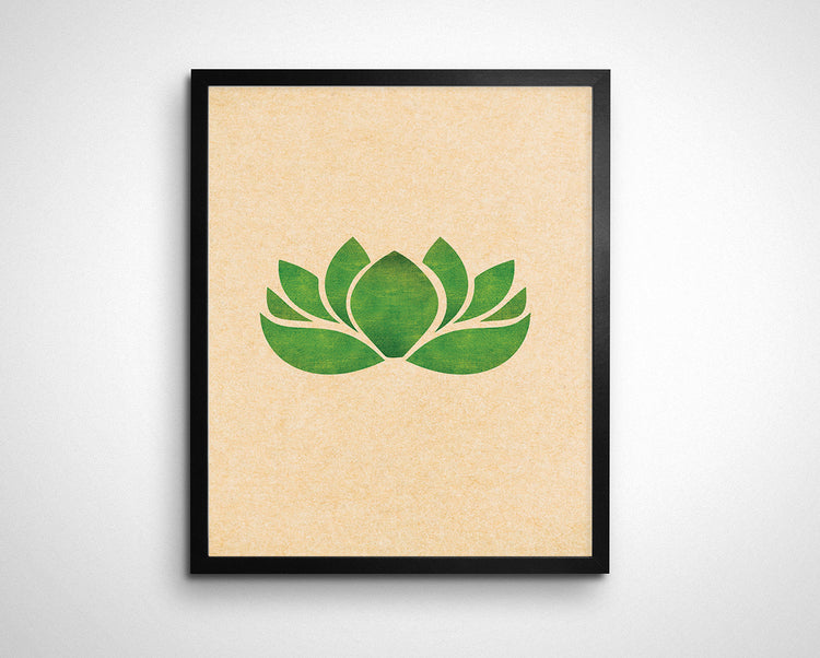 Green Lotus Yoga Studio Wall Art