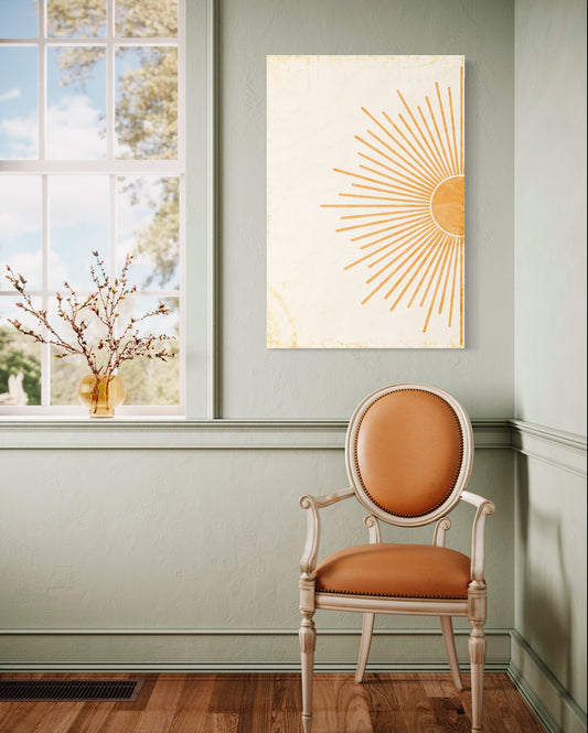 Boho Solar Sun Rays Wall Art