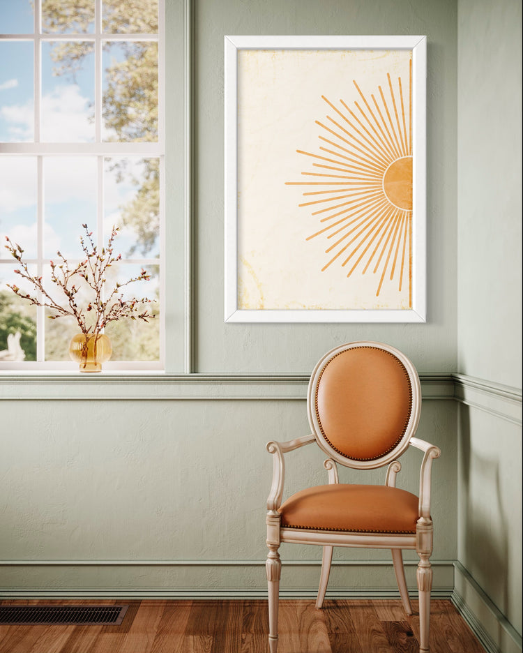 Boho Solar Sun Rays Wall Art