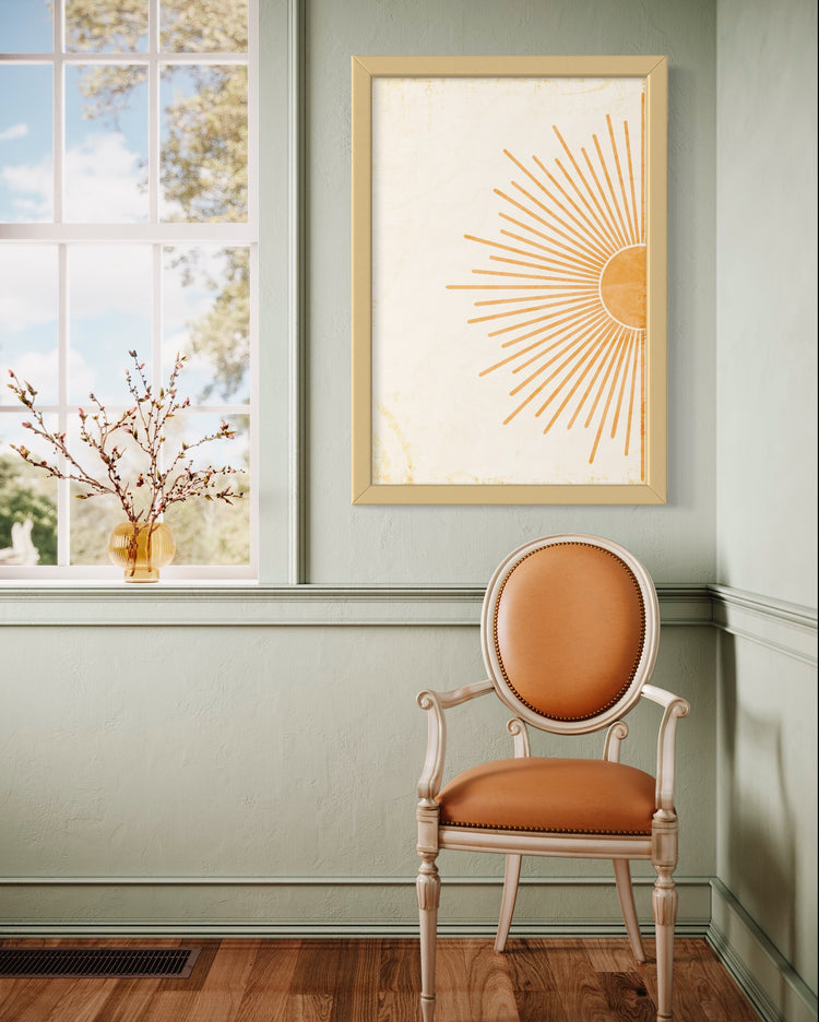 Boho Solar Sun Rays Wall Art