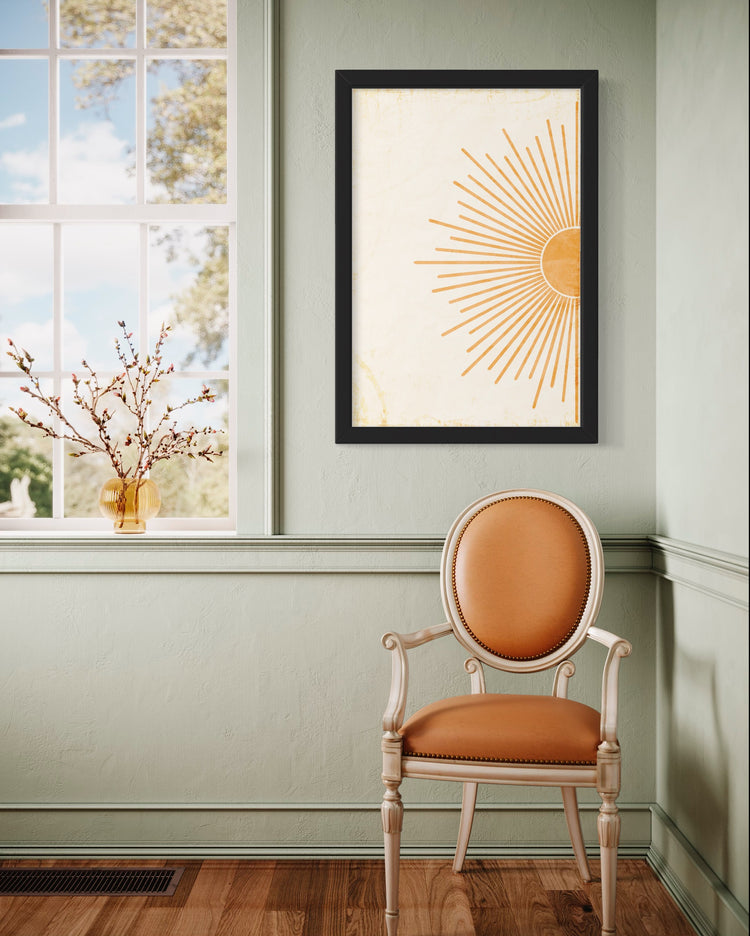 Boho Solar Sun Rays Wall Art