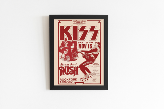 KISS Vintage Concert Poster