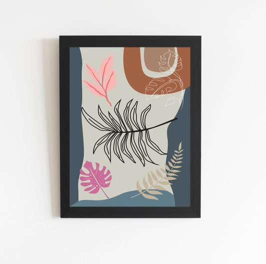 Mid-Century Leaf and Floral Wall Art