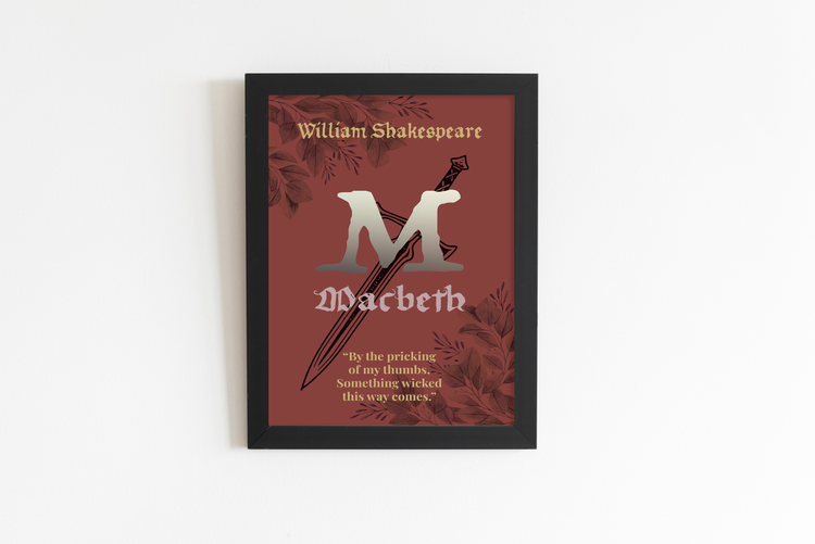 Macbeth by William Shakespeare Book Poster