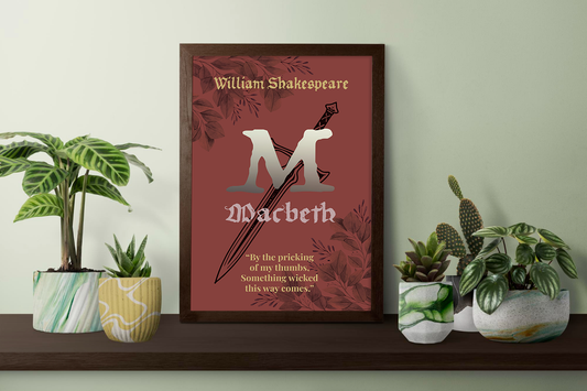 Macbeth by William Shakespeare Book Poster