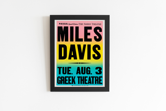 Miles Davis Vintage Concert Poster