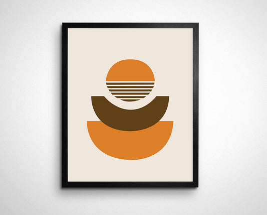 Abstract Sun Moon Minimalistic Wall Art