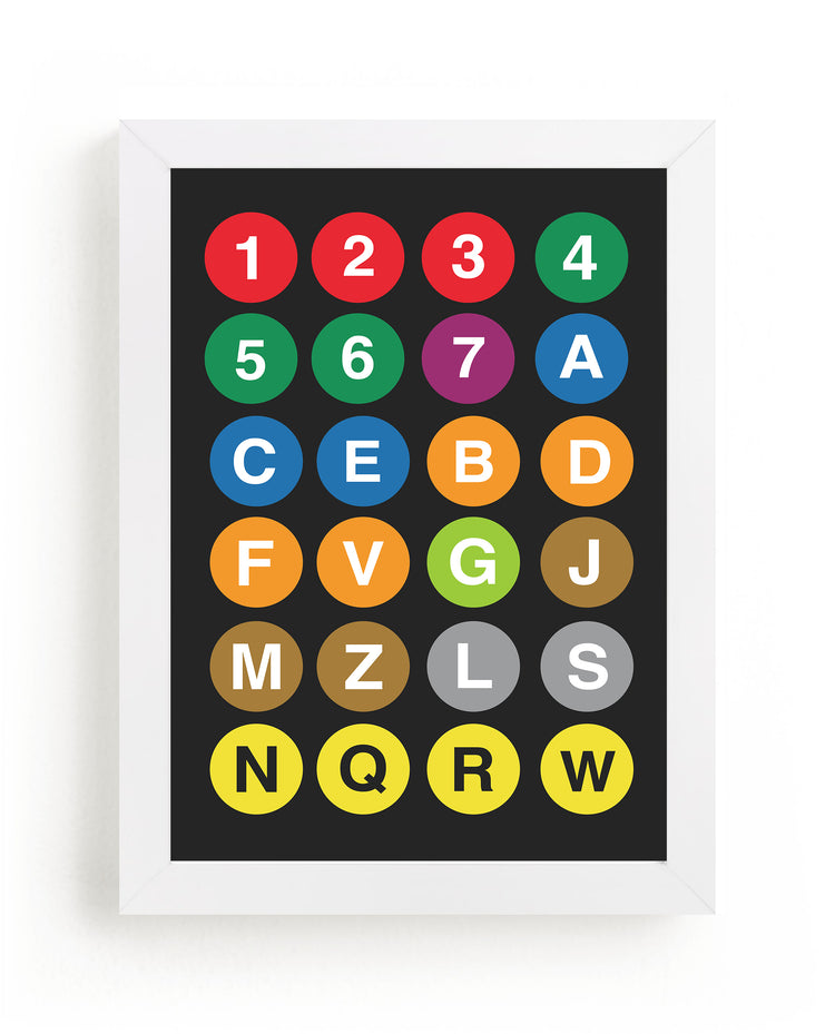 New York City Subway Icons Poster