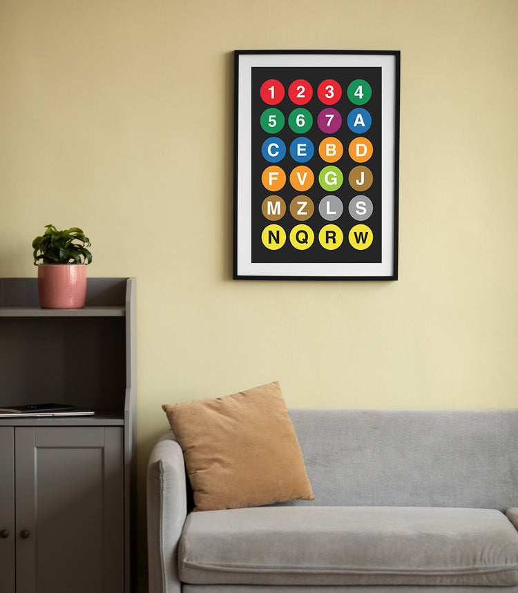 New York City Subway Icons Poster