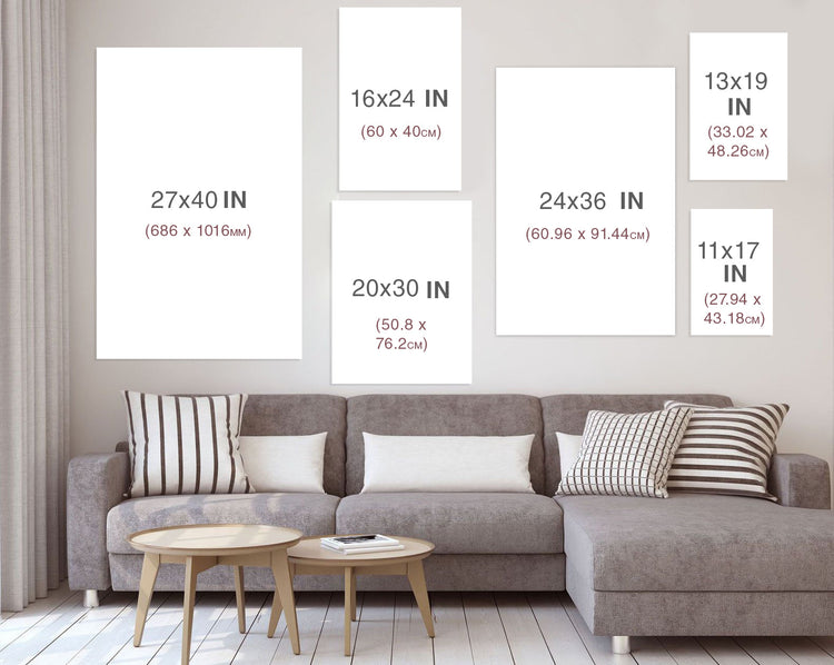 Austin City Grid Map Wall Art