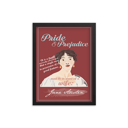 Pride & Prejudice by Jane Austen Book Poster