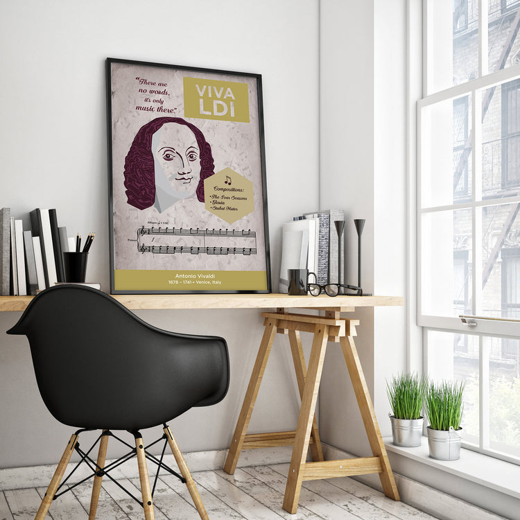 Antonio Vivaldi: Classical Composer Poster Wall Art