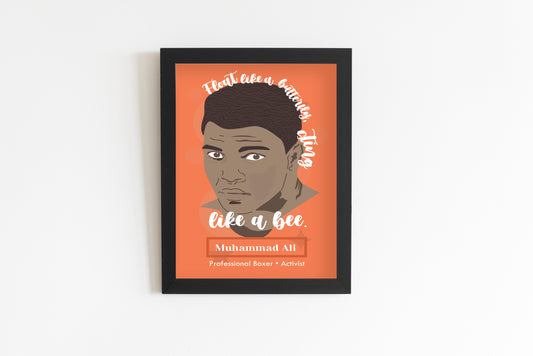 Muhammad Ali Illustration Portrait Wall Decor