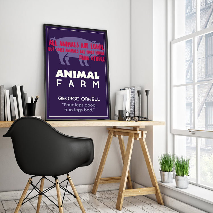 Animal Farm by George Orwell Book Poster