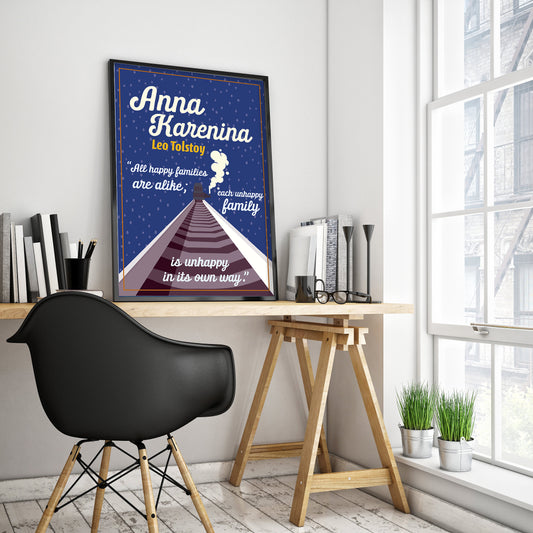 Anna Karenina by Leo Tolstoy Book Poster