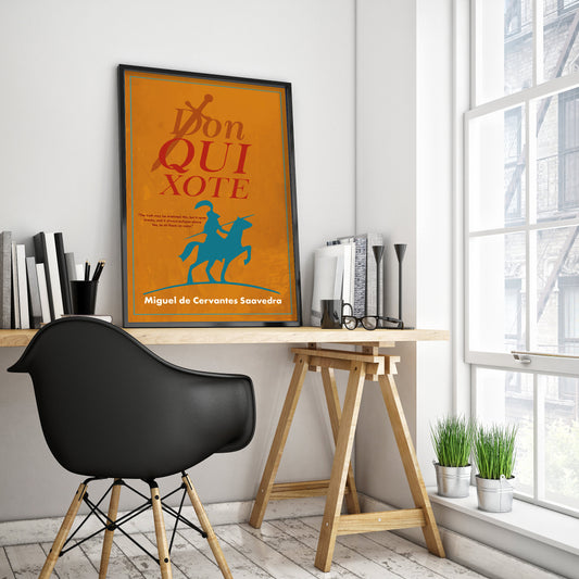 Don Quixote by Miguel de Cervantes Saavedra Book Poster