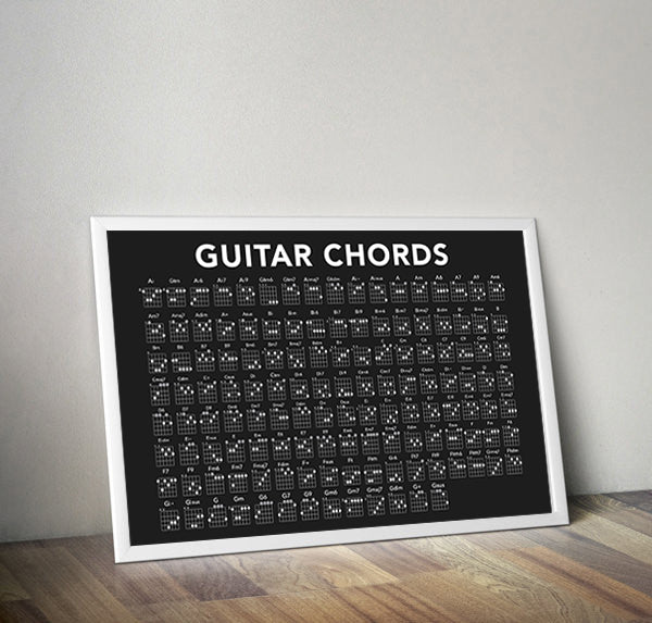 Guitar Chords Chart Poster Wall Art
