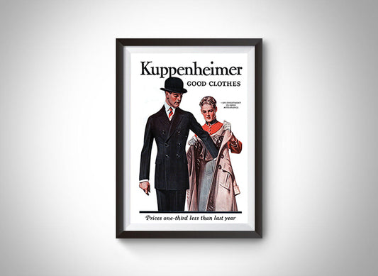 Kuppenheimer Men's Clothing Vintage Ad Poster