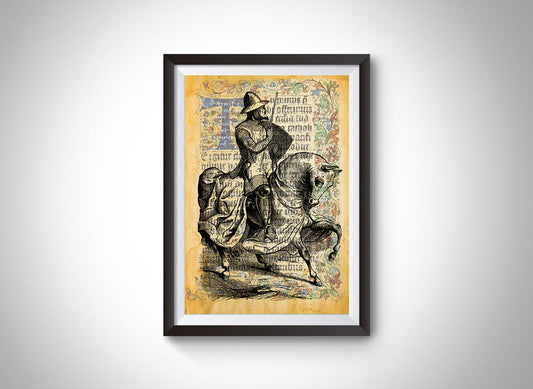 Gothic Medieval Knight Inspired Art Poster