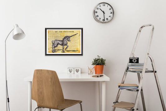 Gothic Medieval Unicorn Inspired Art Poster