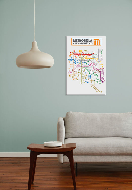 Mexico City Subway Map (White Background)