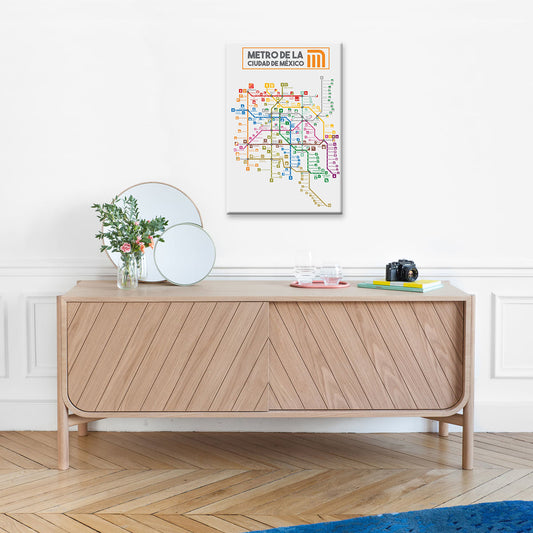 Mexico City Subway Map (White Background)