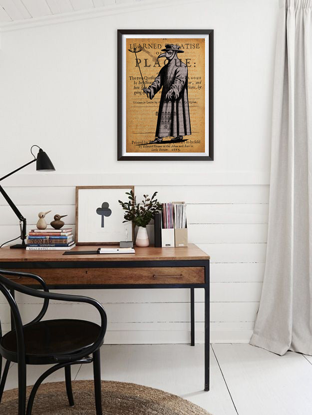 Gothic Plague Doctor, Black Death Inspired Art Poster
