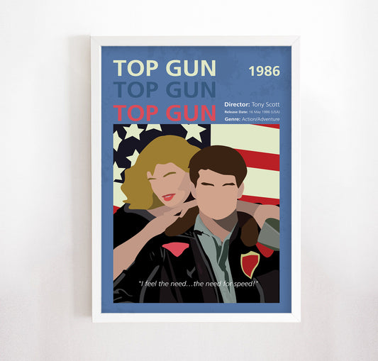 Top Gun (1986) Minimalistic Film Poster