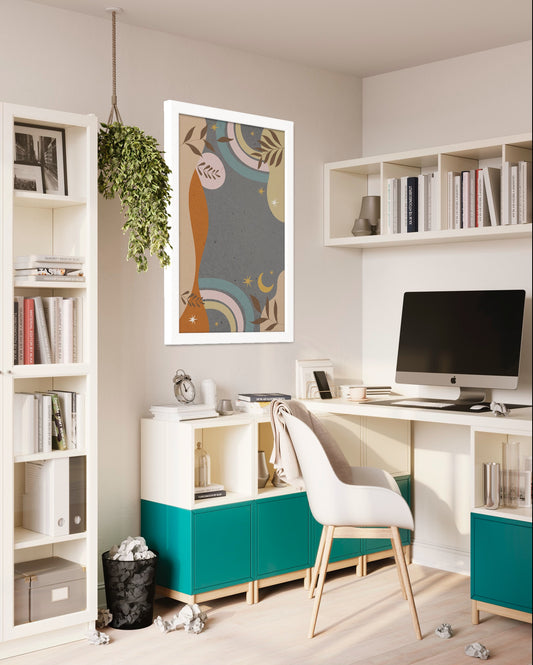 Mid-Century Nature Leaf Wall Art