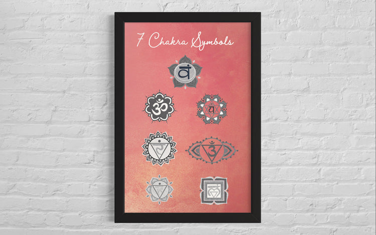 7 Chakra Symbols Wall Art