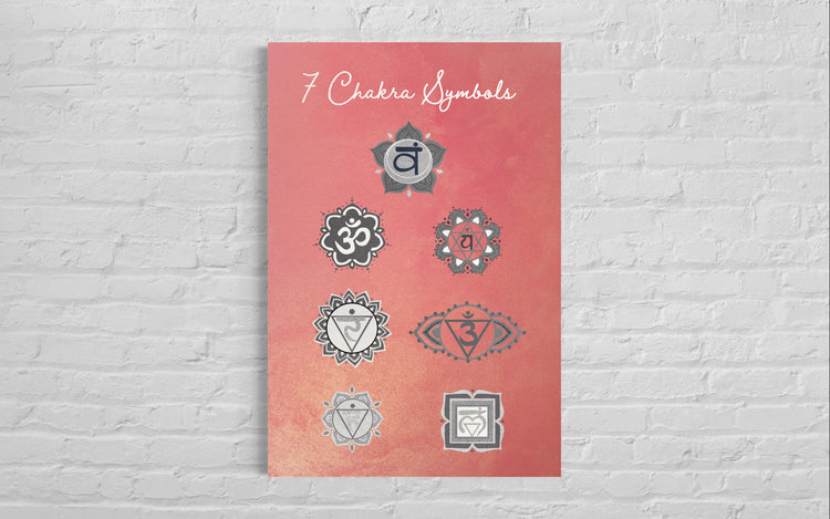 7 Chakra Symbols Wall Art