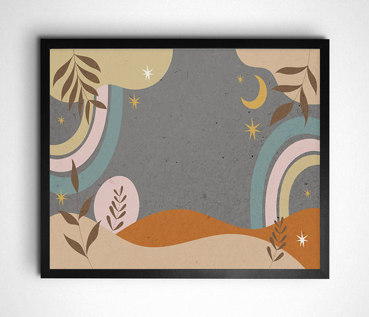 Mid-Century Nature Leaf Wall Art