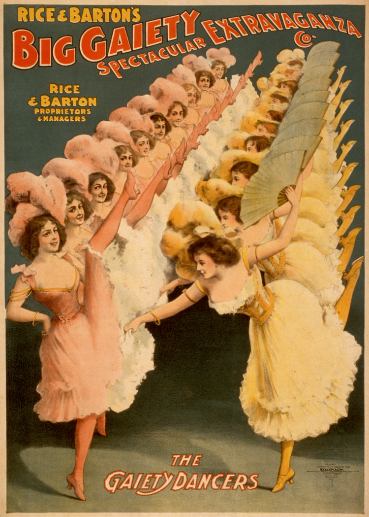 Gaity Dancers Burlesque (1900) Vintage Ad Poster