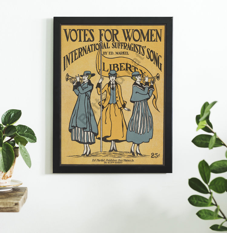 Votes for Women: International Suffragists' Song Vintage Poster (1916)