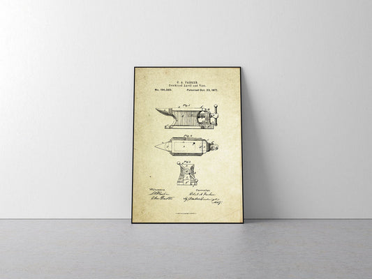 Anvil Patent Poster (1877, C.A. Parker)